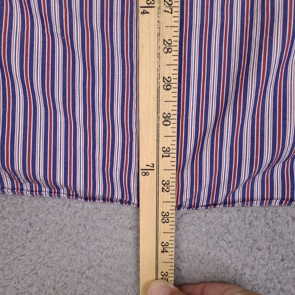 Vintage Ralph Lauren Shirt Mens XL Blue Red White Blake Striped Button Down - Picture 13 of 14